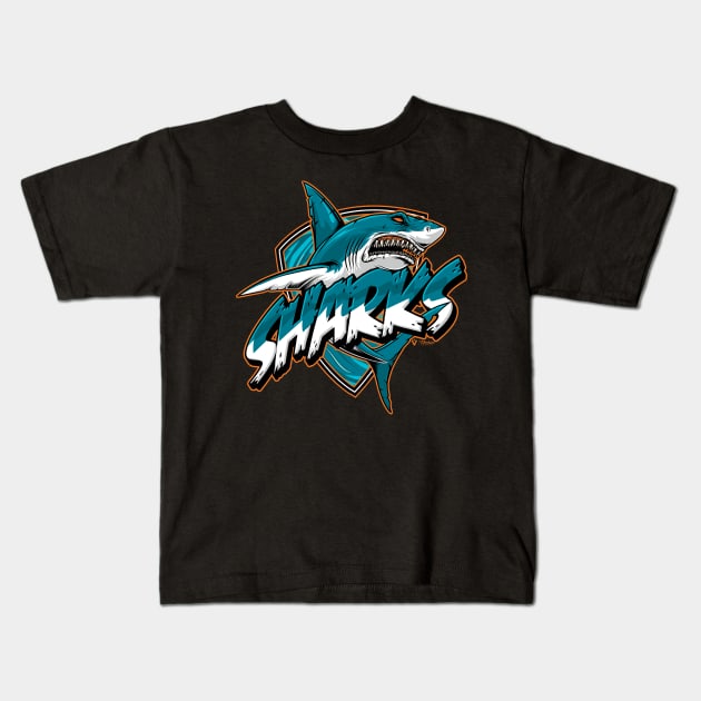 The Sharks Kids T-Shirt by vecturo